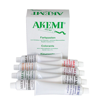 AKEMI COLOURING POLYESTER PASTE FOR ADHESIVES 30ML DIFFERENT COLOURS